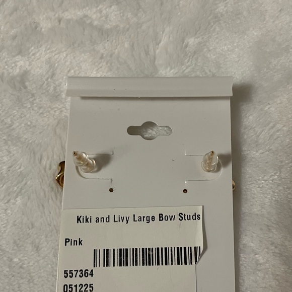 Kiki & Livy Pink Bow Earrings Valentines - Picture 3 of 5